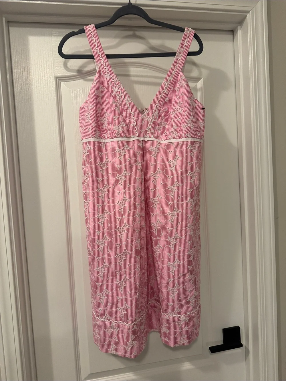 Lilly Pulitzer Pink V-Neck Lace-Overlay Chemise